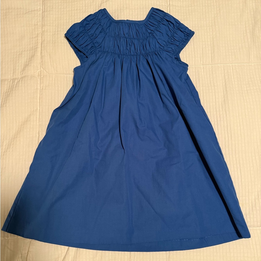Zara Blue 100% Cotton Smocked Girls Sundress